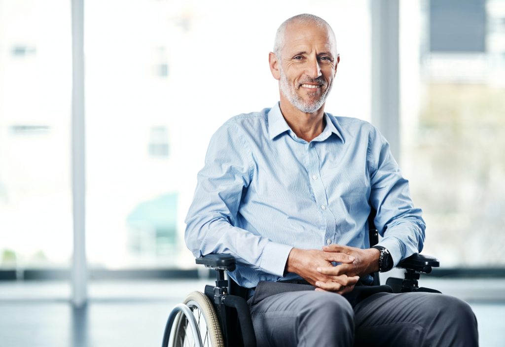 Theres no excuse not to live with a purpose. Portrait of a mature man sitting in a wheelchair.